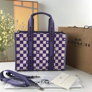 Smith Tote Bag With Checkerboard Print